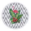 Round Microfiber Flamingo Beach Towel Indian Tassels Swim Pool Blanket Yoga Mat
