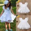 Summer Cute Kids Toddler Baby Girl Clothes White Lace Dress Party Dress