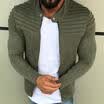 Mens Winter Zip up Slim Collar Jacket Tops Long Sleeve Casual Coat Outerwear