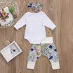 Newborn Little One Baby Boy Girls Outfits Clothes Tops Harem Pants 3pcs Set UK P