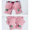 Wool Woman 2018 Warm Cashmere Patchwork Winter Fingerless Soft Gloves Mittens