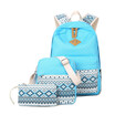 New fashion women pack ethnic wind school bag canvas double shoulder bag multi-functional children mother bag three-piece set