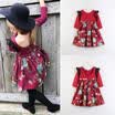 Newborn Infant Baby Girl Floral Long Sleeve Party Pageant Prom Dress Clothes
