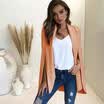 Women Lady Long Sleeve Lapel Split Coat Pockets Blazer Cape Office Suit 2 Colors