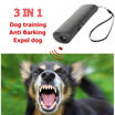 Ultrasonic LED Dog Repeller Trainer Pet Dog Anti Barking Device Flashlights