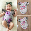 Cute Newborn Baby Girl Flower Romper Jumpsuit Outfits Clothes Outfits Summer lxj