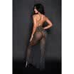 Fashion Women Sexy Sleeveless Backless Hollow Out Spinning Long Dress Black