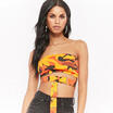 Summer Women Casual Tank Top Blouse Ladies Slim Print Crop Top T-Shirt Sportwear