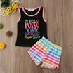 AU Cotton Newborn Kids Baby Girls Striped Vest Top Short Pants Outfits Clothes