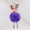 Cute Christmas Gift Deer Keychain for Women Pom Pom Ball Keychains