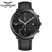 GUANQIN Fashion Men Luxury Big Dial Quartz Stopwatch Date Sport Wrist Watch with Stopwatch Male Wristwatch