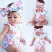 Baby Girls Infant Floral Romper Bodysuit One-pieces Summer Clothes Sunsuit Sets