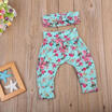 3PCS Infant Baby Girls Top Romper Floral Leggings Pants Outfits Cute Clothes Set