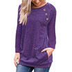 Womens Long Sleeve Pullover Hoodie Casual Pocket T-Shirt Sweatshirt Tops Blouse