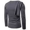 Mens Long Sleeve T-shirt Slim Fitness Muscle Shirt Plain Casual Tops Tee Blouse