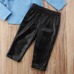 Fashion Toddler Kids Girls Tops Shirt Skinny Leather Pants Outfits Set Clothes