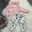 Newborn Baby Girl Ruffle T Shirt Tops Romper Flower Leggings Outfit Set Clothes