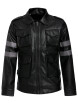 Stripe Mens PU Jacket