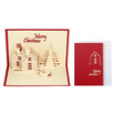 3D Christmas Pop Up Greeting Card Artful Gift Card with Envelope Christmas Supplies--Santa