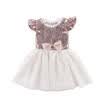 UK Kid Princess Baby Sequins Girl Dress Lace Tulle Party Gown Bridesmaid Dress