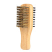 Mens Beard Brush Double-sided Facial Hair Brush Shaving Comb Male Mustache Brush Solid Wood Handle Optional Size