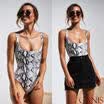 Women Leopard One Piece Bikini Set Padded Swimwear Swimsuit Bathingsuit Monokini