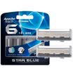 Apache A292 Star blue razor head 2 Pack 6 blade US imports blade