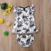 Newborn Toddler Baby Kids Girl Floral Top Blouse Shorts Pants Outfit Clothes