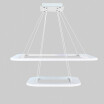 Baycheer HL487485 Vapor&Water Tight White Acrylic Panel Warm Light LED Chandelier 2 Light