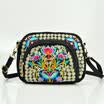 Women Shoulder Bag Travel Pouch Retro Floral Embroidered Crossbody Bag Zip Bag k