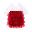 UK Kids Baby Girls Long Sleeve Lace Tulle Party Pageant Wedding Princess Dress