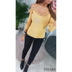 Fashion Women Ladies Slim Casual Long Sleeve T-Shirt Lace Off Shoulder Tops
