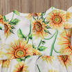 Newborn Baby Girl Long Sleeve Sunflower Romper Jumpsuit Headband Outfits Clothes