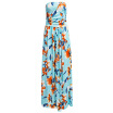 Sexy Strapless Floral Print Pleated Slim Women Dress