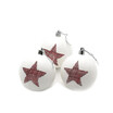 3Pcs Christmas Balls Baubles Home Party Supplies Xmas Tree Decorations Matte White Balls Christmas Tree Hanging Ornament Decor