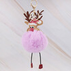 Cute Christmas Gift Deer Keychain for Women Pom Pom Ball Keychains