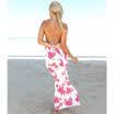 Maxi Floral Dress Sexy Women Summer Backless Long Chiffon Sundress Beach Dress