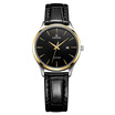 According to wave EBOHR watch the city classic series of business simple black leather belt quartz male watch 56080230