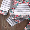 Fashion kids Baby Girls Floral Hooded Long Sleeve Tops Pants Outfits Clothes US