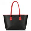 Banpo decorado bampo fashion clásico tote colour wild hit Bolso Baotou leather ladies bandolera A320111025 negro puro 930