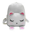 Fashion Women Leather Cartoon Cat Backpacks Mini Travel Handbags School Bag