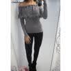 AU Women Ruffle Frill Off Shoulder Long Sleeve Lace Slim Tops Blouse Casual Tops
