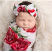 Toddler Infant Baby Swaddle Blanket Soft Sleeping Swaddle Muslin Wrap Headband