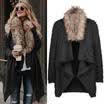 UK Womens Autumn Winter Fur Fluffy Warm Cardigans Coat Waterfall Jacket Outwear