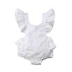Newborn Kids Baby Girls Lace Flower Romper Bodysuit Jumpsuit Outfits Clothes Set