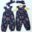 2PCS Floral Newborn Baby Girl Romper Bodysuit Clothes Outfits Set Short Sleeves