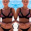 Women Bikini Embroidery Push Up Padded Bra Swimwear Swimsuit Bathing Beachwear
