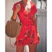 Sexy Ladies Style V-Neck Short Sleeve Mini Dress Casual Party Club Short Dresses