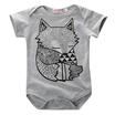 Toddler Newborn Baby Boys Girls Fox Triangle Romper Jumpsuit Bodysuit Outfits