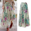 UK Seller Womens Floral Dress Long Maxi Skirt Summer Beach Sun Dresses Beachwear